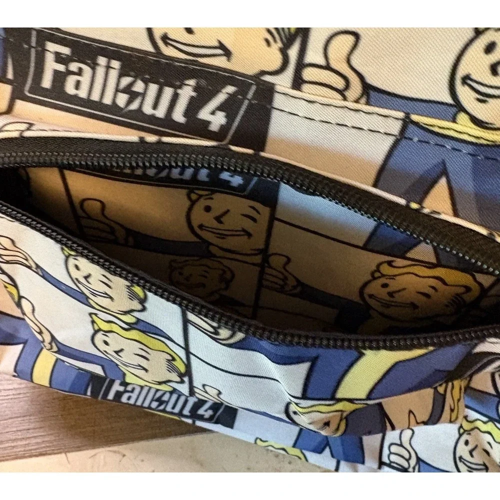 Bethesda Fallout Vault Boy Backpack with Zippered Pocket Video Game Merchandise